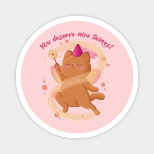 Bless Your Mental Health Cat Fairy Magnet